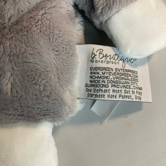 b. Boutique by Evergreen Elephant Hand Puppet Attached Soft Book - Picture 5 of 6
